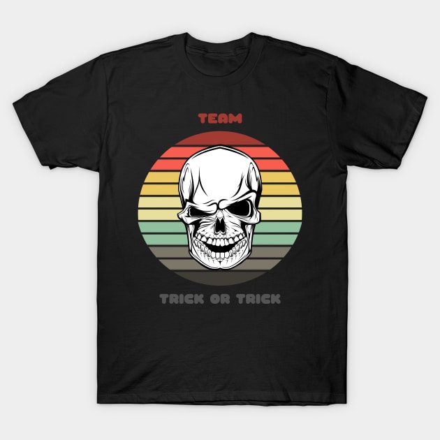 Sunset Skull / Team Trick or Trick T-Shirt by nathalieaynie